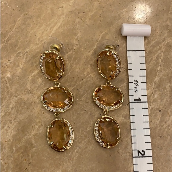 Hanging crystal earrings - Picture 5 of 7